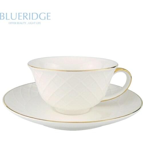 Simple Europe Nordic Relief Bone China Ceramic Coffeeware Coffee Cups Saucers Luxury Ceramic Mug Top-Grade Porcelain