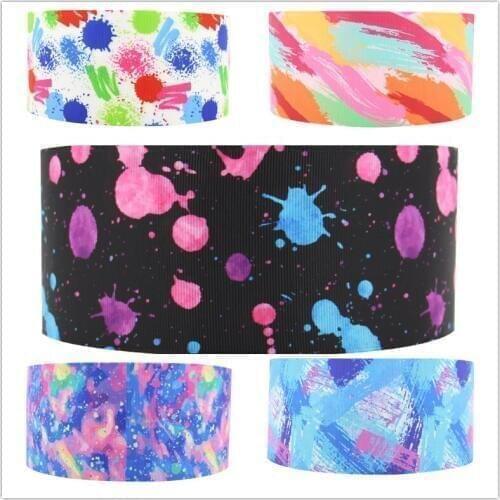 Q&N ribbon 16mm 22mm 25mm 38mm 50mm 75mm Mardi Gras & St. Patrickcartoon printed grosgrain/FOE ribbon DIY Sewing Hairbows Gift