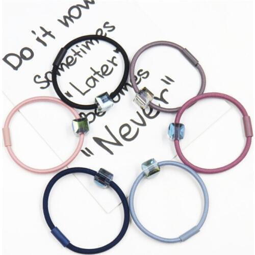 12PCS/LOT Creative Crystal Elastic Hair Bands For Girl Bohemian Headband Scrunchy Korean fashion Kids Hair Accessories For Women