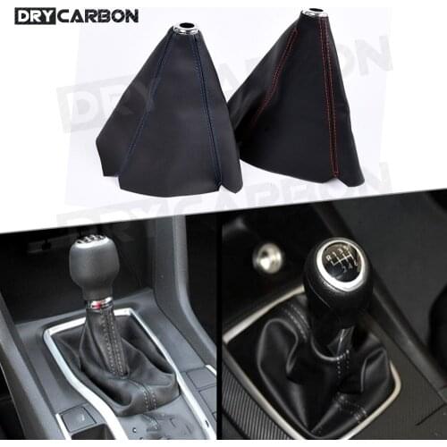 Car Gear Shifter Shift Collar Stitch Gear Shift Lever Stick Collar Boot Cover Dust Cap Gaiter Universal Car MT