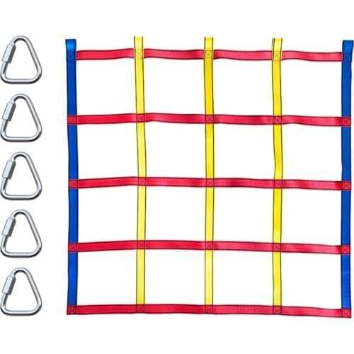 Outdoor Climbing Nets For Children Walking Sling Suit Color Climbing Nets Outdoor Extended Rock Climbing Sports Simulation Net