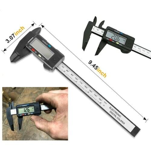 6 inch Carbon Fibe Electronic Vernier Caliper Gauge 100mm Calliper Micrometer LCD Digital Ruler Measuring Tool 150mm 0.1mm