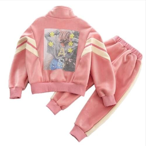 Girls boys jogging clothing sets spring sutumn children casual hoodies+pants 2pcs unisex tracksuits for baby kids fshion suit