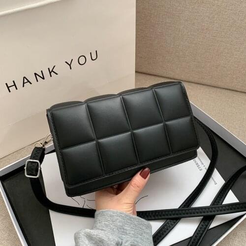 Crossbody Bags Leather Womens Shoulder Bag Ladies Clutch Purse Diamond Lattice Wallet Shopping Handbags Casual Black Backpack