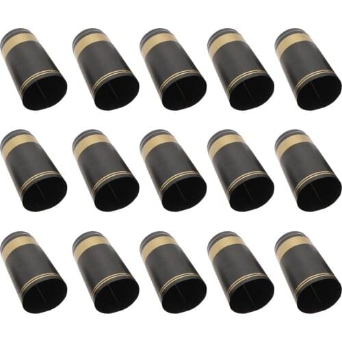 100pcs Heat Shrink Capsules Bottle Capsules Heat Shrinkable Cap Shrink Film Wrap for Straight Mouth Bottle (Black