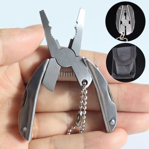 Stainless Steel Outdoor Portable Multitool Pliers Knife Key Chain Screwdriver Multi Tools Mini Pliers Multifunction Tools