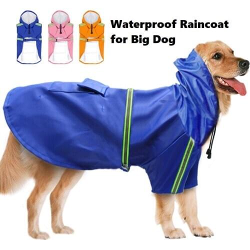 High quanlity/New Fashion Dog Raincoat Clothes Windproof Waterproof Hooded Dog Raincoat for Medium Big Dog Raincoat