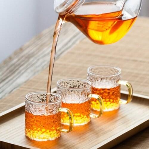 Japanese Glass Whiskey Glass Coffee Cup Milkshake Glass Straight Drinking Cup Whisky Shot Heat-Resistant Juice Bar Drinkware