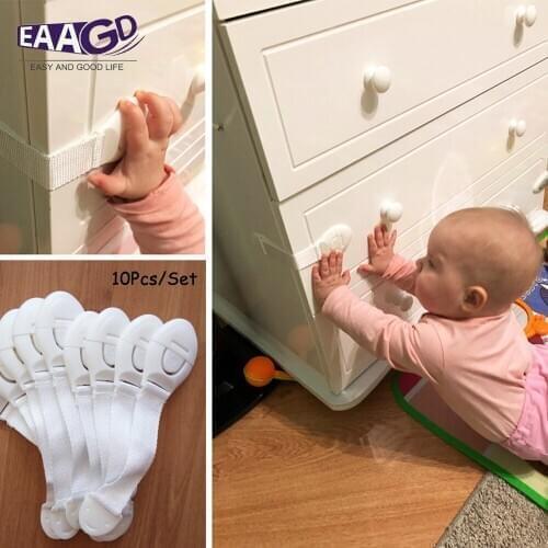 10Pcs Baby Safety Lock Creative Plastic Drawer Door Toilet Cabinet Cupboard Safety Locks Baby Protection Child Newborns