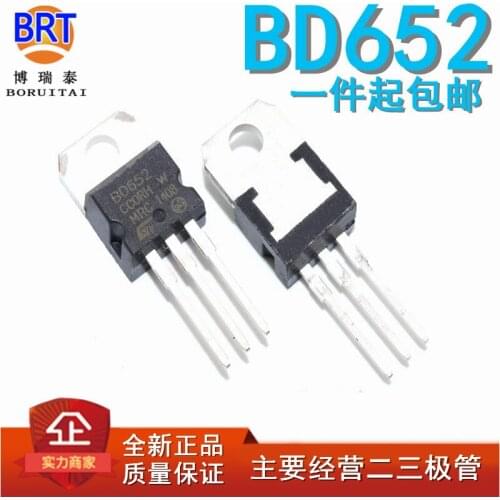 10pcs/lot BD 652 TO-220 P Channel Darlinton Power Transistor Triode