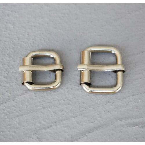 100 Pcs 15/20mm Metal Pin Buckle Slider Adjustment Buckle Slides Tri-glides Roller Handbag Strap Slider Adjuster Belt Buckles
