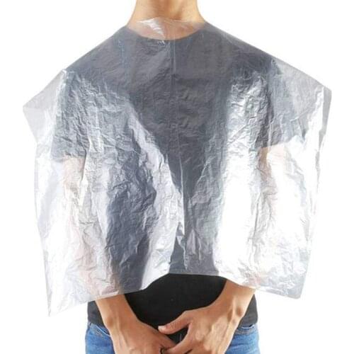 100Pcs Disposable Waterproof Barber Cape Hairdressing Shawl Barbershop Apron 95AC
