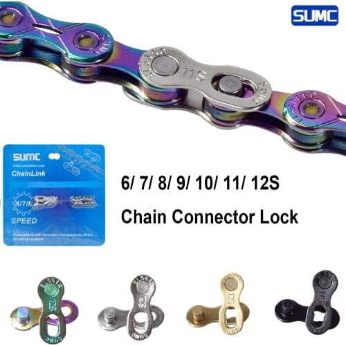 SUMC 2Pair Bicycle Chain Connector Lock Quick Link Road Bike Joint Magic Buckle MT Bycling Acessories Parts 6/7/8/9/10/11/12 S