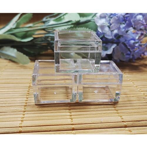 20pcs/lot , 5g square shape cream jar cosmetic container Case, plastic bottle display container Eye shadow powder compact