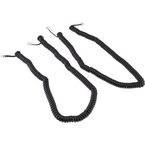 2x Telephone Handset Receiver Cord Phone Cable 4P4C RJ9 2.53-16.4ft
