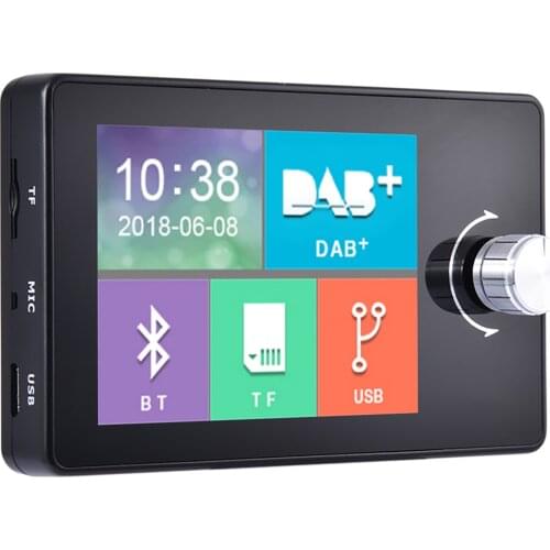5 V / 1 A Car EU Dab Plus Digital Broadcast FM Receiver Multiple Music Formats With 2.8 Inch Screen DAB + Receiver MP3