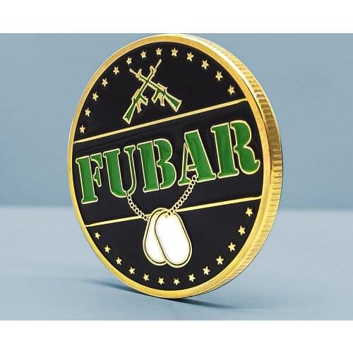 USA Army FUBAR SANFU Gold Commemorative Coins Military Challenge Collectible Gifts