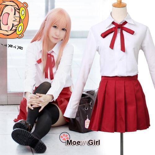 Anime Himouto! Umaru-chan Umaru Doma Cosplay Costume School Uniform Sytle 4 Pieces Full Set