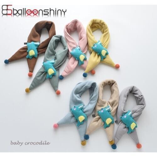 Balleenshiny Lovely Kids Scarf for Boys Girls Christmas Gifts for Kids Thick Warm Plush Baby Scarf Infant Todder Protector
