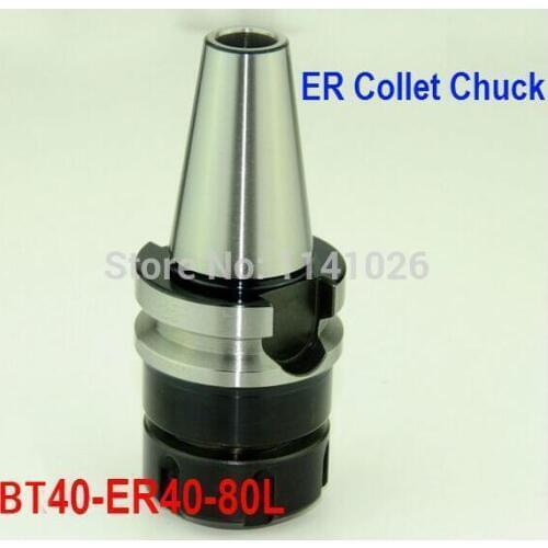 BT40-ER40-80L Spring ER Collet Chuck CNC Milling Toolholder Clamping End Mills Work on CNC Milling Machine
