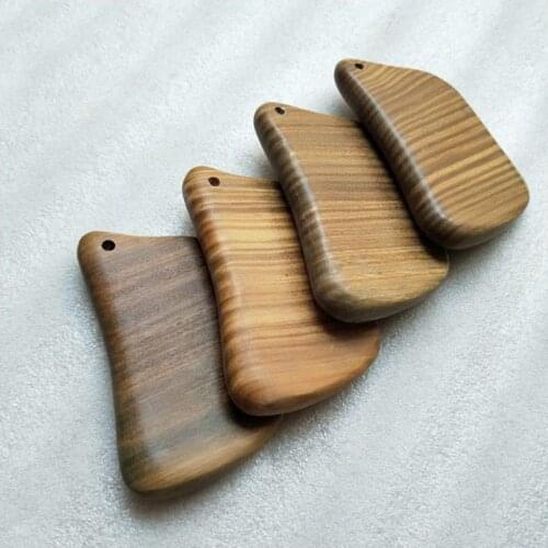 Wooden Massager Sandalwood Gouache Scraper Neck Body Meridian Scraping Board Traditional Gua Sha Physical Therapy Health Care