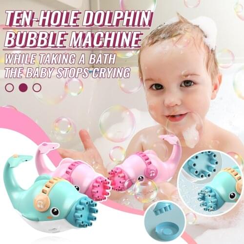 Baby Electric Bubble Machine Gun Automatic Dolphin Bubble Machine Electric Bubble Blower Bubble Maker Toy For Kid Fidget Toys