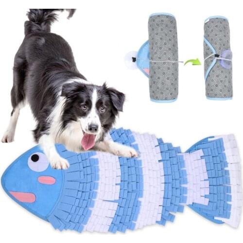 Sniffing Blanket Fish Shape Relieve Stress Felt Cloth Dog Training Snuffle Puppy Dog Training Snuffle Mat Pet Products