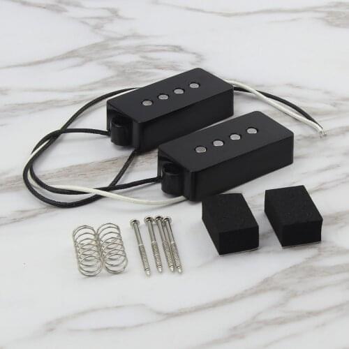 FLEOR Open Alnico 5 PB P Bass Pickup Humbucker Pickup Bass 4 String Alnico V Black for PB Bass Parts Replacement