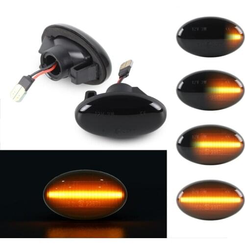 2 PCS Dynamic Amber LED Side Marker Blinker Turn Signal light For Mercedes-Benz Smart W450 W452 Benz W639 W168 W447 Error Free
