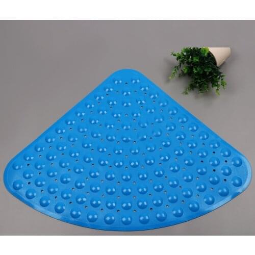 Shower Mat Non Slip Sector Rubber Corner Anti Mould Quadrant Bath Mat Safety Mats with Drain Hole Bathtub Mat for Shower or Tub