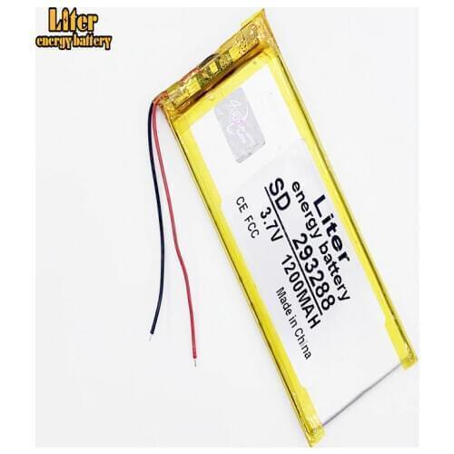Liter energy battery 293288 3.7V 1200mAh 303090 Lithium Polymer Li-Po li ion Rechargeable Battery For Mp3 MP4