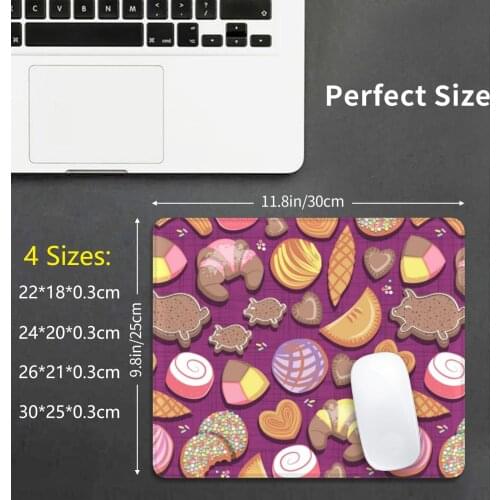 Mexican Sweet Bakery Frenzy / / Pink Background / / Pastel Colors Pan Dulce Mouse Pad DIY Print Food
