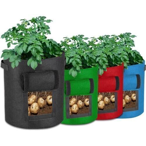 Plant Grow Bags Farm Home Garden Potato Cultivation Planting Pot Planters Greenhouse Vegetable Moisturizing Vertical Growing Bag