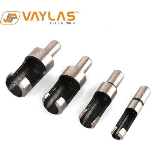 4Pcs Round Shank 6 10 13 16mm Diameter Plug Cutter Set 6-16mm Hole Wood Drill Bit Power Tool