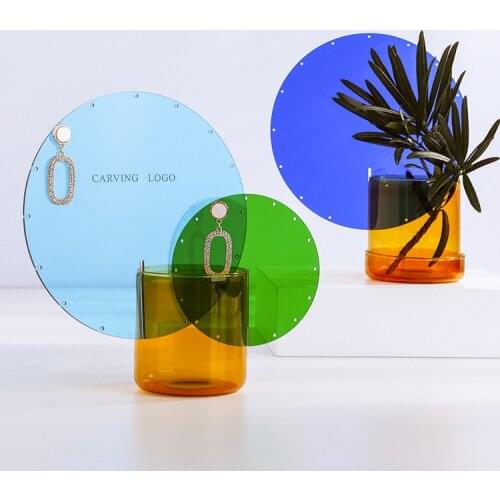 New Colorful Acrylic Earrings Display Holder Disc Jewelry Display Stand Earrings Show Rack
