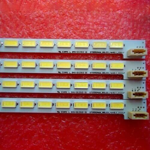 New 10 PCS/lot 80LED 676mm 3 Pin LED backlight strip for LJ64-03515A STS550A66-80LED-rev0.1 LTA550HQ20 LTA550HQ22 LED55X5000DE