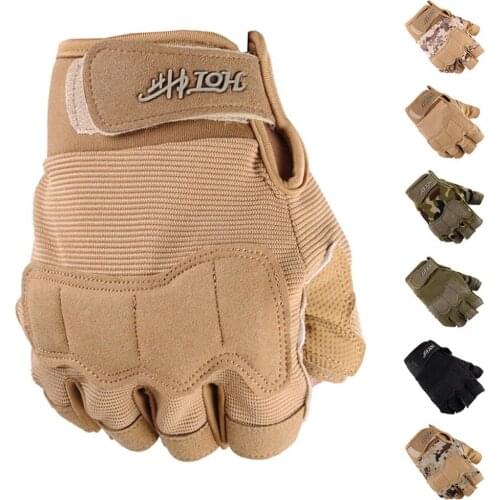 Unisex Gloves Outdoor Sports Cycling Riding Hiking Camping Tactics Military tight Non-slip Shock Absorption Wear Mitten #0417