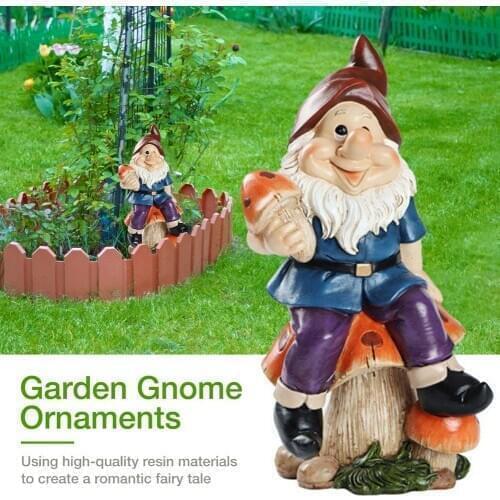 Garden Resin Dwarf Ornaments Hand-painted Garden Gnome Statues Crafts Courtyard Park Villa Home Figurines Decoartion