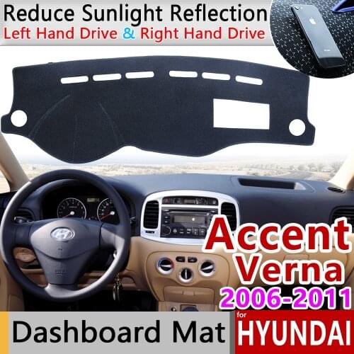 For Hyundai Accent Verna 2006 2007 2008 2009 2010 2011 MC Anti-Slip Mat Dashboard Cover Pad Sunshade Dashmat Carpet Accessories