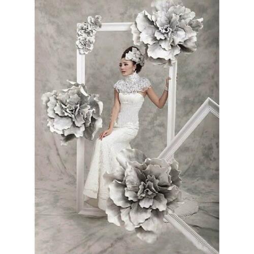 DAWNKNOW Pro Dyed Muslin Photography Background Old Master Painting Backdrops For Wedding Photo Studio Customized DM130