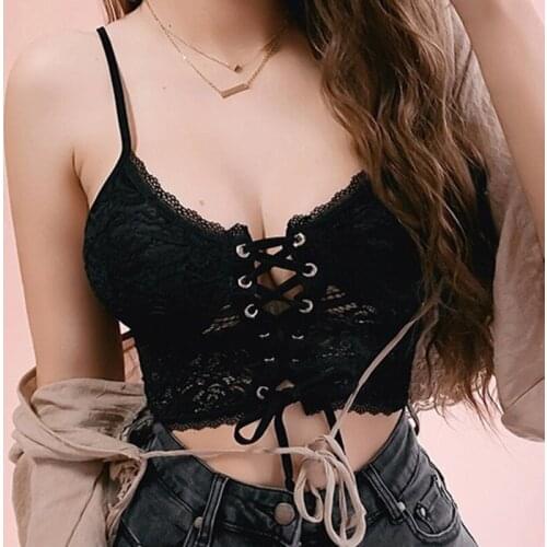 Sexy Women Bras Cross Straps Hollow out Bras lace Cotton Bras No-Rim Bras Tops Femme Underwear 3 Colors