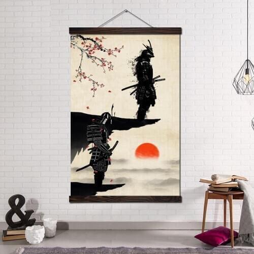 Modern Wall Art Decor Print And Poster Scroll Canvas Painting Wall Picture Home Decor for Living Room The King of Japan Samurai