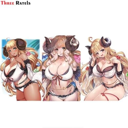 Three Ratels B117 Anila Granbluefantasy Waifu Sexy Sweet Girl Anime Japanese Jdm Motorycle Bumper Car Sticke Window Wall Decal
