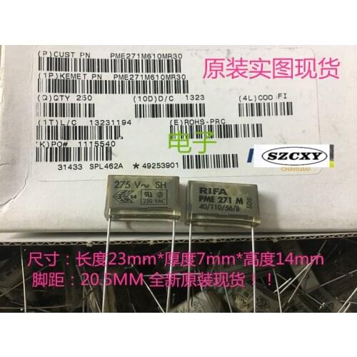 10PCS Home furnishings PME271M610MR30 Thin film capacitor RIFA PME271M 100n X2 275VAC 0.1UF 20