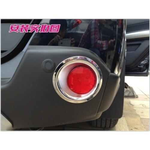 For Nissan X-Trail 2008-2011 High-quality ABS chrome-plated rear fog lamp decoration Rear fog lamp bright circle Car Accessories