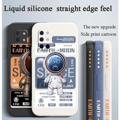Moon Exploration Phone Case For Oneplus 8t 9 9pro 9r pro Liquid Silicone Cover