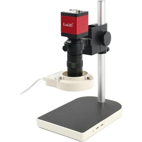 720P 13MP 60F/S HDMI VGA Video Microscope Camera With 100x C MOUNT Lens For Phone PCB IC Observe Soldering Repair