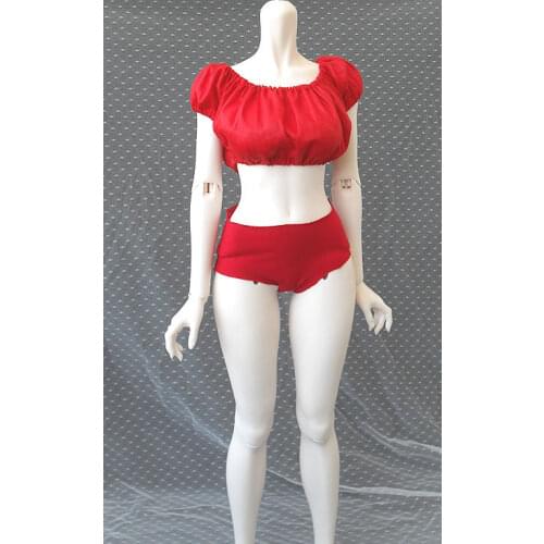 Doll accessories bjd clothes 1/3 big 65cm red carina similar dress clothes suits female underwear customize Other size