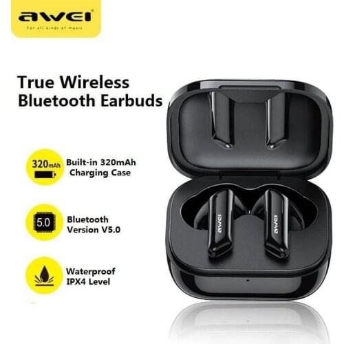 Awei TWS Wireless Earphone Bluetooth 5.0 Mini Earbuds With Microphone in-Ear Headset Touch Contral T36 For iPhone