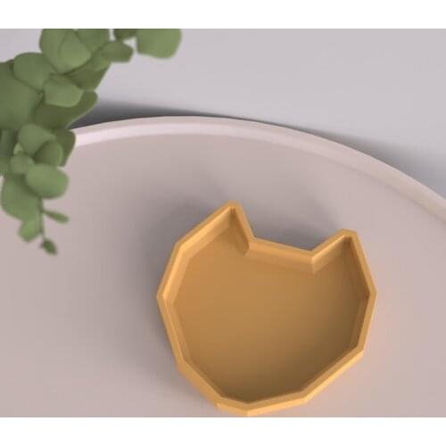 Concrete Tray Silicone Mold Cat Design Storage Tray Molds Aromatherapy Storage Tray Silicon molds